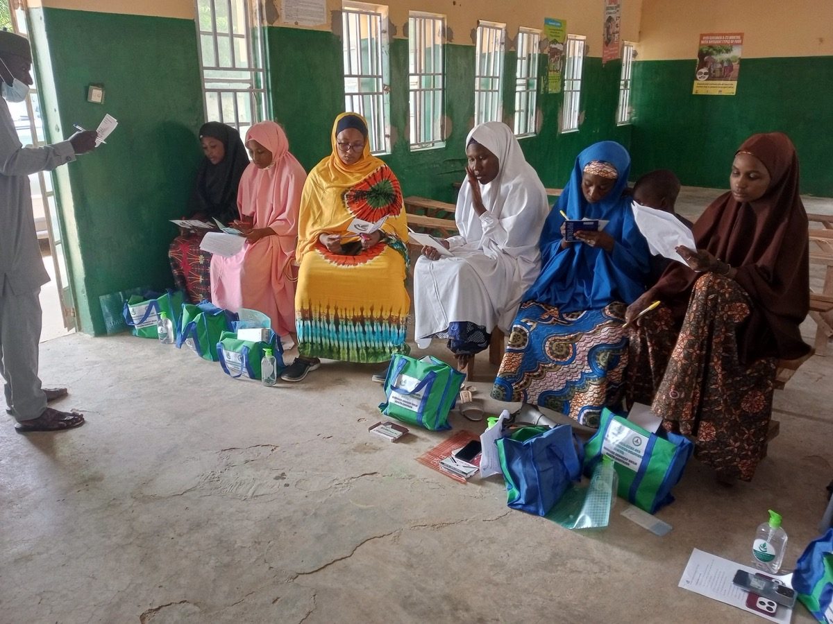 A Frontline Worker delivering child health services during a household visit in Nigeria