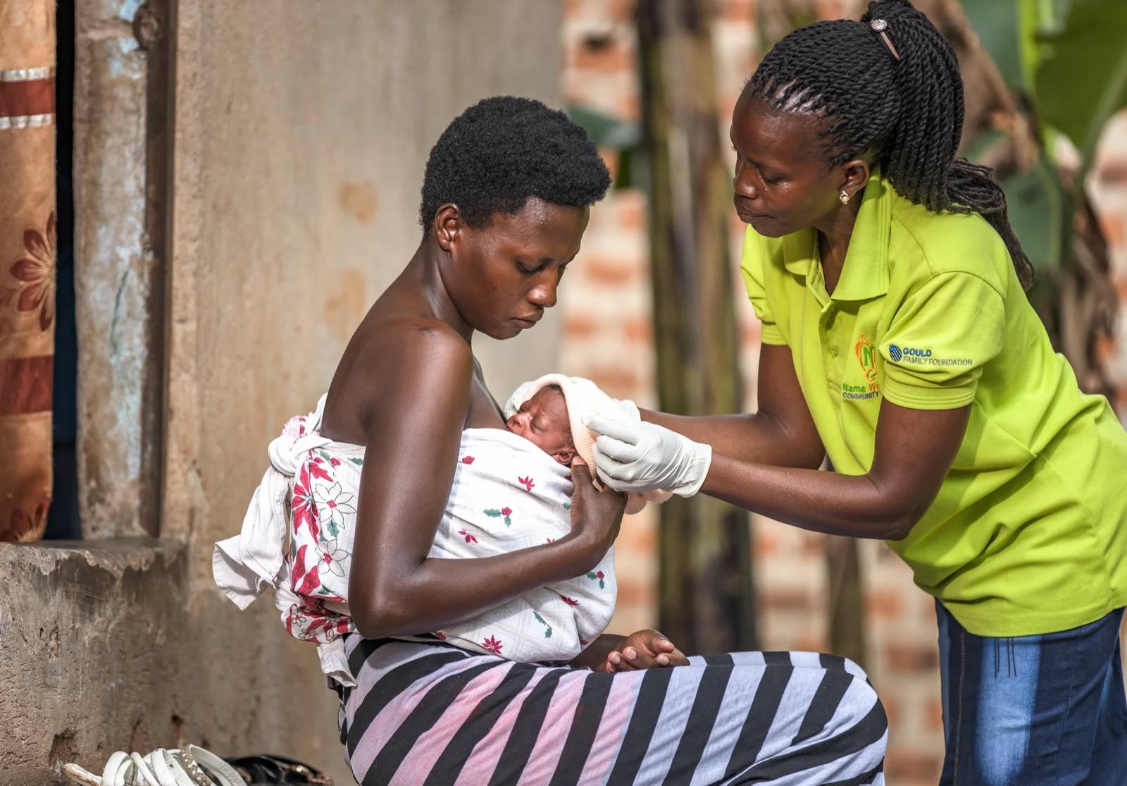 Kangaroo Mother Care newborn home visit in Lira, Uganda