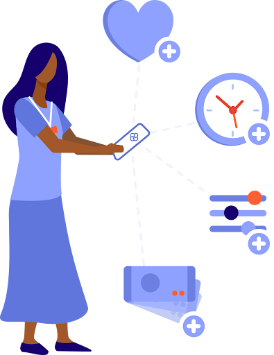 Frontline worker delivering services in the field